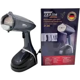 Ручний вертикальний відпарювач Zepline ZP-206 з керамічним покриттям 3000 Вт для одягу 4500 мл Сірий