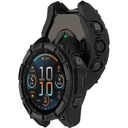 Чохол-бампер DK для Garmin Fenix 8 47mm Solar Силікон Outlines (black) - мініатюра 2