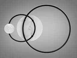 Люстра стельова LED Diasha MX2986-2A WH+BK, 35Вт, білий+чорний, діаметр 39 см, для коридору, спальні, кухні - мініатюра 4