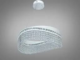 Елегантна підвісна LED люстра Diasha P7027/D500WH біла 58W до 20 м2 - мініатюра 4