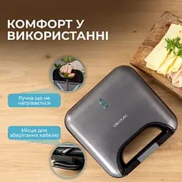 Мультимейкер 3 в 1 (гриль/вафельниця/бутербродниця) CECOTEC Rock&Toast Combo - мініатюра 3