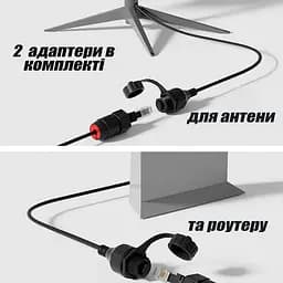 Адаптер Starlink Ethernet Adapter v2 водонепроникний мережевий Lan Connector комплект 2 шт. - мініатюра 6