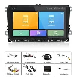 Штатна магнітола XPRO Volkswagen 9 UNIVERSAL Android 12 4+32GB - з картплеєм та кольоровими кнопками (42425-K9021-32GB_6083) - мініатюра 6