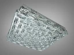 Елегантна кришталева стельова LED-люстра квадратної форми Diasha 7737/500x500CH, 82W, 4510 lm - мініатюра 5