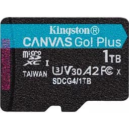 Карта пам'яті Kingston microSDXC Canvas Go! Plus 1TB Class 10 UHS-I U3 V30 A2 (SDCG4/1TBSP) (139174)