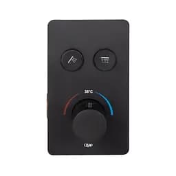Змішувач для душу Qtap Votice термостатичний прихованого монтажу QTVOT6442T105NKB Black Matt - мініатюра 2