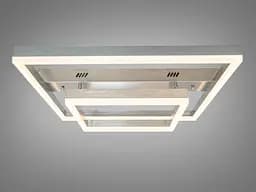 Стельова LED люстра 3 кільця 60Вт матовий хром - мініатюра 3