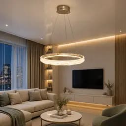 LED-люстра кільце Diasha 583-600G золото, 95 Вт, з пультом, 60 см, до 17 м2 - мініатюра 2