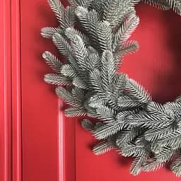 Вінок хвойний різдвяний Hvoya Traditional литий блакитний 40 см - мініатюра 3