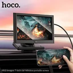 Монітор для авто HOCO HU2 Imogen 7-inch car wireless portable screen Black (6942007623681) - мініатюра 8