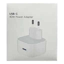 МЗП 40W Power Adapter for Apple (1USB-C) (АA) (box) White - мініатюра 3