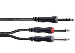 Комутаційний кабель Jack 6,3 stereo — 2x Jack 6,3 mono 3 м Cordial EY 3 VPP - мініатюра 2