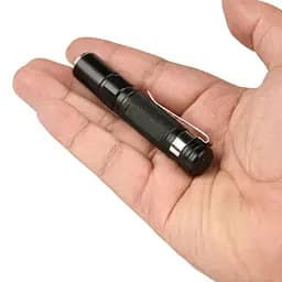 Ліхтарик яскравий, маленький, з зумом, світлодіодний, 8 на 1,4 на 1,4 см, під ААА батарейку, 1 шт - мініатюра 4