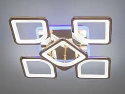 Люстра стельова LED Diasha S8060/4+1G, 85W, 3200K-6500K, золото, сучасний стиль для дому - мініатюра 2