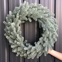 Вінки хвойні різдвяні Hvoya Traditional литі блакитні 50 см 7 шт. - мініатюра 6