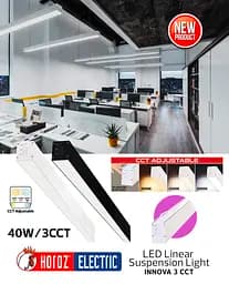 Світлодіодна люстра Horoz Electric Innova 3CCT 3-40W чорна - мініатюра 6