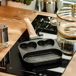 Сковорода для сніданку алюмінієва 18,3x18x2 см, чорний Breakfast HP39569B - мініатюра 2