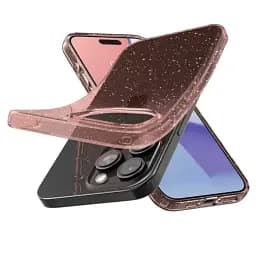 Чохол Spigen Liquid Crystal Glitter Rose Quartz для iPhone 15 Pro (ACS06702) - мініатюра 3