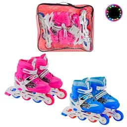 Ролики, размер L (39-42), металлическая рама, PU колеса, 1 колесо со светом, RL2406 (в ассортименте)