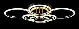 Люстра стельова LED Splendid Ray LK65/2+2+2, 144W, золото, білий, сучасний стиль з пультом, димер - мініатюра 3
