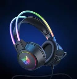 Ігрові провідні навушники Onikuma X15 Pro з висувним мікрофоном, шумозаглушенням і LED підсвічуванням Чорний - мініатюра 2