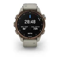 Спортивний годинник Garmin Descen Mk3i – 43 mm Bronze PVD Titanium with French Gray Silicone Band (010-02753-13/14) - мініатюра 6