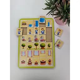 Дерев'яний пазл-сортер Вкажіть розміри 29 плашок Ubumblebees 24х33 см det0009929 - мініатюра 2