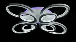 Люстра стельова LED Splendid Ray LK232/4+4+A, 240W, білий, сучасний стиль з пультом, димер - мініатюра 3