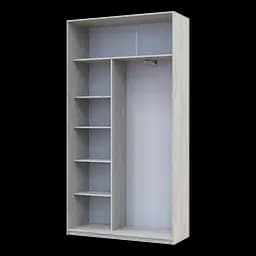 Шафа купе Сіті Лайт Слім Біле Дерево Скло Біле 120х45х225 (44900293) - мініатюра 5