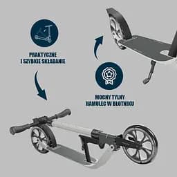 Самокат Hudora Bigwheel Advanced 205 Black-Gray (14153) - мініатюра 4