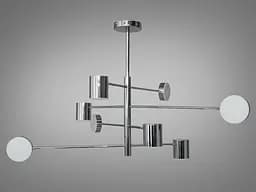 Люстра LED Diasha D302-8CH, 40W, хром, 8 ламп, сучасний стиль для коридору, спальні, кухні та офісу - мініатюра 2