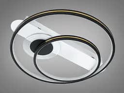 Стельова LED-люстра Diasha MX2247/2WH+BK, подвійне кільце, 64 W, Ø46 см - мініатюра 5