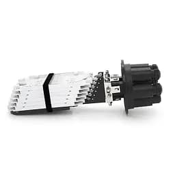 Муфта оптична Merlion ML-OP-F106M-96C, герметична, 6 вводів, до 4-х касет, до 96 зварок, матеріал PP