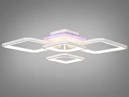 Світильник LED Diasha 8060/2+2WH, 72W, 3200K-6500K, білий метал, сучасний стиль для дому - мініатюра 2