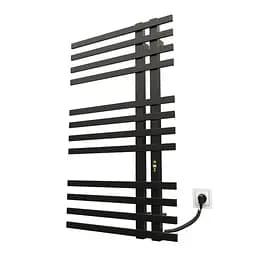 Электрический полотенцесушитель Kosser Браш 1000x600 ER тайм. черный ДБЛ02ER, Черный матовый, Правое