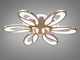 Люстра стельова LED Diasha 8090/6G, 105W, 3200K-6500K, метал, акрил, сучасний стиль для дому, диммер, кольорова підсвітка - мініатюра 2