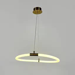 Латунна кільцева люстра з гнучкою LED стрічкою Ø 45 см | Line F | Арт. MD8074-R - мініатюра 4