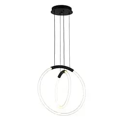 Люстра стельова LED Levistella 7812022 (300+400) BK, 26W, чорний, сучасний стиль, діаметр 300/400 мм - мініатюра 2