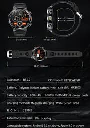 Годинник Smart Surf X Pro Black Rubber, 2 ремінця - мініатюра 30