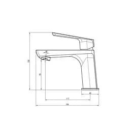 Змішувач для раковини TOPAZ LEXI TL 21201-H57-CW - мініатюра 4