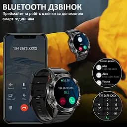 Годинник Smart Delta K52 Black, 2 ремінця - мініатюра 3