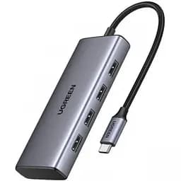 Порт-реплікатор Ugreen Dock CM498 USB 3.0 Type-C - 1хUSB-A 3.0/3хUSB-A 2.0/2xHDMI 4K 30Гц PD (35897)