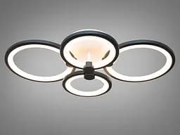 Люстра стельова LED Diasha 8022/4BK, 70W, чорна, діаметр 40 см, сучасний стиль, IP20 - мініатюра 2