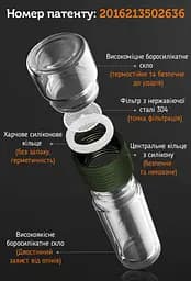 Портативний чайний інфузер Зелений, 238 мл - мініатюра 8