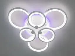 Стельова LED-люстра Diasha D8022/3+3WH з кільцевими елементами, 3 кольори світла - мініатюра 3