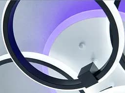 Стельова LED люстра Diasha чорна 80W 4 кільця - мініатюра 5