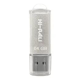 Флеш-накопичувач USB 64GB Hi-Rali Rocket Series Silver (HI-64GBVCSL) - мініатюра 3
