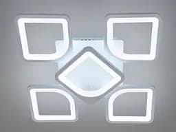 Люстра стельова LED Diasha S8060/4+1WH 72W, з ІЧ пультом, для спальні, вітальні, коридору, IP20 - мініатюра 4