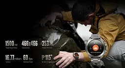Mibro Смарт-часи GS Explorer S 48мм, 1.32", 466x466, AMOLED, BT 5.3, Dual-band GPS, 10 ATM, суцільний титан - мініатюра 9
