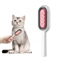Щітка для тварин Pet Gravity Pet Grooming Comb 4в1 для сухого та вологого вичісування собак та котів рожевий - мініатюра 3